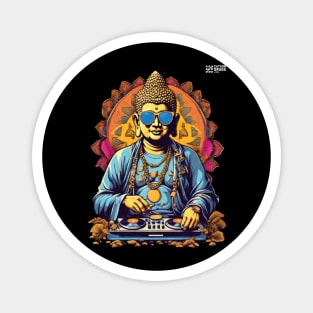 Psychedelic Dj Buddha - Catsondrugs.com #buddha #buddhism #meditation #buddhist #love #buddhaquotes #peace #zen #yoga #india #jaybhim Magnet